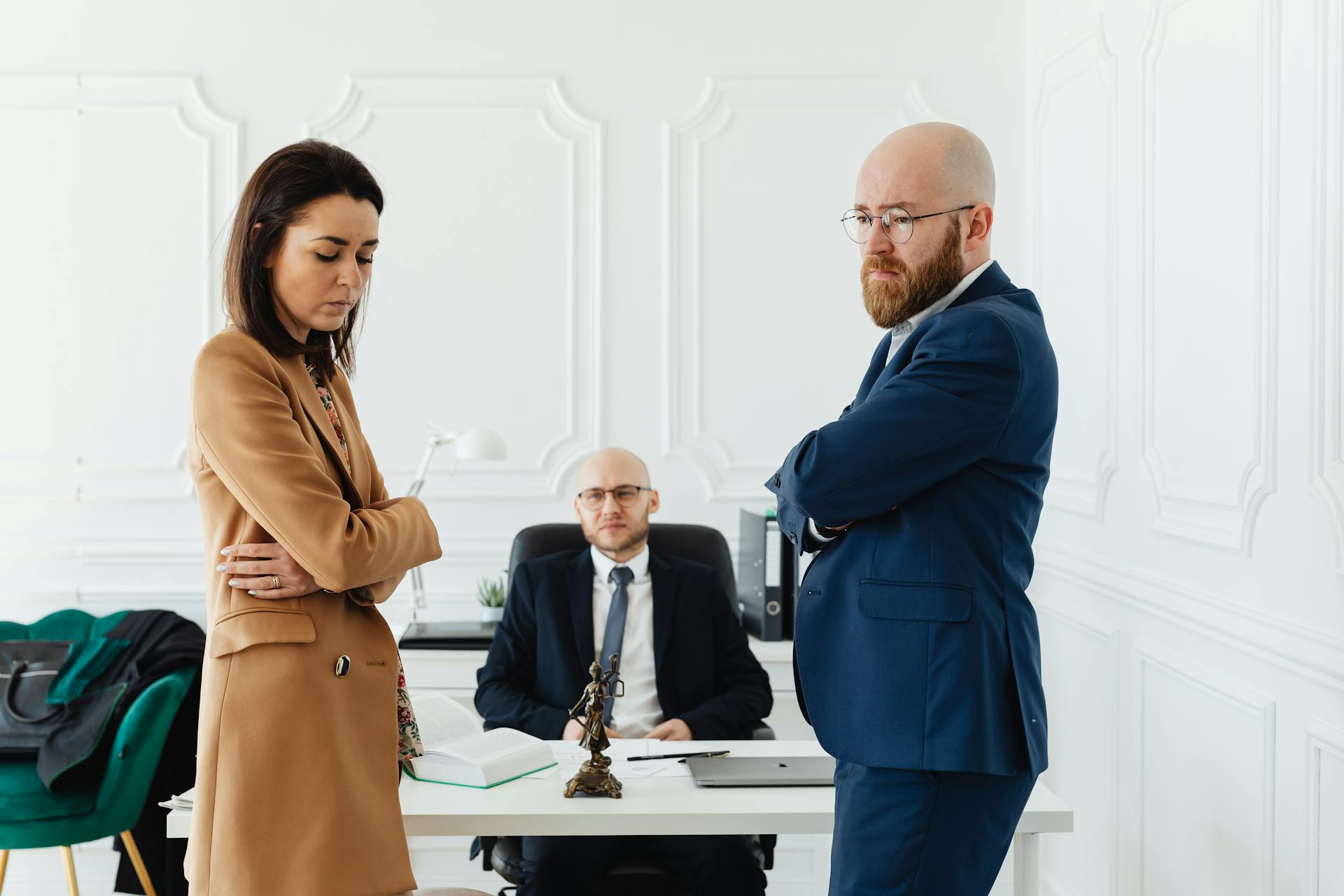 couple in front of attorney